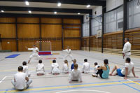 Trénink karate s rodiči